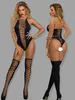 Sexy Set lingerie women sexy Babydoll Underwear Chemises Catsui exotic apparelt costumes body suit fishnet bodysuit stocking 231017