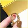 Fashiom designer ringer diamant bokstav f ring engagemang för kvinnors ringdesigners smycken herr guldring ornament