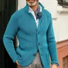 Herenmixen Herfst Winter Trui Heren Gebreid Pak Business Casual Warm Vest Met Lange Mouwen Jassen Herenmode Knop Marineblauwe Truien 231016