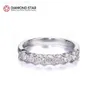 DiamondStar Moissanite ensemble de bagues de mariage coupe ronde VVS bague de fiançailles bijoux de mode personnalisés bague Moissanite personnalisée