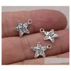 Charms 300st/Lot Ancient Sier Alloy Just For You Star Charms Pendants Diy Jewelry Making Fynd 1m smycken smycken Fynd komponerar DH6U1