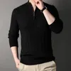 Herensweaters Winter Trui met kwartrits Slim Fit Casual gebreide coltrui Mock Neck Polo 231016