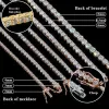 Tennishalsbandsarmband Moissanite Iced Out Chains Bling Diamond Hip Hop Jewelry Gold Silver Tennis Chain