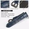 Watch Bands MAIKES Quality Genuine Leather Watch Strap 22mm 24mm 26mm Fashion Blue Watch Accessories Watchband for Men Women 231016