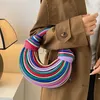Totes Cross Body New Colourful Rainbow Noodles Luxury Designer Lady Handbag Underarm Bag Tote Party Bagscatlin_fashion_bags