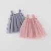 Sukienki dla dziewczynek 2023 Koreańskie sukienki dziewczynki Summer Fashion Ubrania dla dzieci 1-7 lat