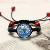 Charm Bracelets 10 Color Natural Dried Flower Bracelet For Women's Jewelry Cherry Blossom Life Time Gem Hand-knitted National Accessories