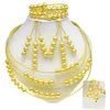 Halskette Ohrringe Set Armband Ring für Damen Dubai Luxus vergoldet 24k Original H20037