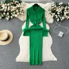 アーバンセクシードレスYuoomuoo Women Dress Autumn Winter Elegant Fur Lengete Sweater Dress Chic Lady Lap Hips Bodycon Long Vestidos 231017