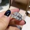 Choucong Gloednieuwe Luxe 925 Sterling Zilver Pave Witte Saffier CZ Diamond Eternity Party Vrouwen Bruiloft Snake Band Ring Voor love278S