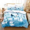 Conjuntos de cama Azul Cubos de Gelo Quarto Duvet Cover Set Queen King Size Consolador Conjuntos de Cama 231017