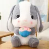 Coniglio dalle orecchie lunghe peluche simpatico coniglio ravanello bambola cuscino da tiro regalo di compleanno per bambini R231017