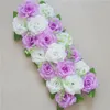 Dekorativa blommor Vackra tygkonstsimulering Blomma realistiska ser Diy Wedding Artificial Rose Row Decoration