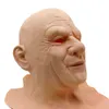 Halloween Old Man Mask Latex Cosplay Party Realistic Full Face Masks Headgear