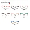 Lunettes de soleil Cadres Big Frame Cat Eye Flat Light Miroir Sourcils Lunettes 2023 Anti Bleu Femmes TR90 Lunettes