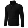 Pulls pour hommes 2023 automne hiver pull hommes couleur unie demi-col roulé bas chemise 10 tricots en gros