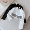 السترات للسيدات ثلاثية الأبعاد قصيرة مفتوحة الظهر بدلة صغيرة معطف المعطف للنساء الخريف رسالة مطرزة جودة عالية