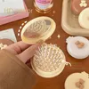 Hair Brushes Mini Cute Foldable Head Massager Cartoon Air Bag Comb Cushion with Makeup Mirror Portable Styling Tools 231017