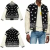 Vestes pour hommes RH High Street Cashew Manteaux pour hommes Corduroy Full Paisley Imprimer Baseball Bomber Jacket Vêtements de haute qualité