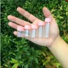 5ml 6ml 7ml 10ml 14ml Mini Glass Bottles With Plastic Screw Pink Cap Transparent Vials Jars 100pcsgood qty Nmmsn