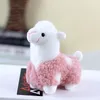 Alpaca Plush Pendants 12cm Small Soft Kawaii Bag Backpack Pendant Stuffed Animal Keyring Alpaca Keychain for Promotion Gifts Party Favor Q656