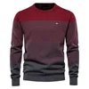 Maglioni da uomo 2023 autunno retrò pullover girocollo top manica lunga maglione alla moda slim fit a righe lavorato a maglia