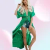 2019 Women Maxi Dress Beach Bikini Cover Up Long Dress Boho Swimwear Summer V Neck1963785