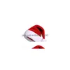 Party Favor Décorations de Noël Santa Hat Deluxe Chapeaux en peluche Rouge Blanc Épais Corail Veet pour Kid Adt Enfants Hommes Femmes Drop Deliver Dhhw6