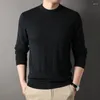 Men's Sweaters High-End Striped Pullover Sheep Fur Sweater Autumn And Winter 2023 Business Casual Round Neck Knitted Men