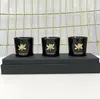 Set da tre pezzi di candele profumate di design di alta qualità da 30G, confezione regalo da banco VIP serie di lusso con fragranze per la casa
