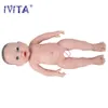 Dockor IVITA WG1503H 41CM 2000G 100% Full Body Silicone Baby Doll Painted Hair Realistic Reborn Baby Doll for Children Christmas Toys 231017