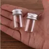 100pcs 6ml taille 22 * 35mm bouteilles d'épices de parfum en verre transparent petits pots flacons avec bouchon à vis en argent bricolage craftgood qté Auibu