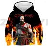 Moletons masculinos God Of War Hoodie Crianças Outono Anime Roupas 3D Impresso Kratos High Street Moletons Meninos Merch Harajuku Hoody Lounge