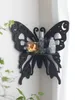 Storage Holders Racks Crystal Wall Shelf Wooden Butterfly Lotus Moth Stone Stand Hanging Display Boho Home Decoration Room Decor 231017