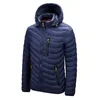 Parkas pour hommes veste chaude hommes coupe-vent 2023 printemps automne à capuche mode décontracté léger coton rembourré manteau mâle 231018