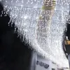 Outros suprimentos para festas de eventos 4-20M Cortina Icicle LED String Lights Decoração de Natal para casa Eave Street Decor Iluminação de férias Lâmpada de festa de casamento 231017