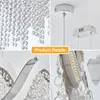 Modern Crystal Chandeliers Lighting Retro Led Chrome Gold Pendant Hanging Lamps Luster For Living Room Bedroom Matsalsbelysningar Fixtur Våg Crystal Chandeliers