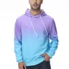 Mens Hoodies Sweatshirts Autumn Casual Pullover Gradient Hoodie Long Sleeve Sweatshirt Fitness Tracksuit Shirt for Running Jogger Fishing Hiking 231018