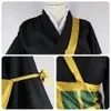 Perruque de Costume de Cosplay Anime Jujutsu Kaisen Geto Suguru, uniforme scolaire de kimono noir avec boucles d'oreilles, Costume d'halloween pour femmes Mencosplay