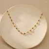 Choker CCGOOD Glass Rhinestone Beads Gold Color Chain Necklace 18 K Plated Metal Vintage Jewelry For Women Necklaces