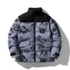 ダークカレッジ冬のパフジャケットストリートウェディアートハラジュクアウトウェアカジュアルな長袖のジップアップ冬コート