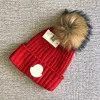 Designer French brand Skull Caps luxury mens women warm fashion gril Beanie hats Detachable fur ball Knitted hat