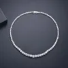 Chokers Trendy Lovers Halskette Labordiamant Cz Stein Weißgold gefüllt Chorker Anhänger Halsketten für Frauen Braut Party Hochzeit jew245c