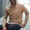 Mannen T-shirts Herfst Casual Plaid Print Shirt Heren 2022 Lente Mode Coltrui Tops Mannelijke Lange Mouw Slanke Tee st236U