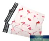 wholesale New 100pcs Fashion Pink Flamingo pattern Poly Mailers Self Seal Plastic mailing Envelope Bags Simple