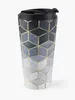 Garrafas de água Soft Blue Gradient Cubes Travel Coffee Mug Espresso Cup