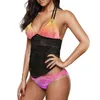 Dames badmode bikini badpak gradiënt abstract halter sexy esthetische set dames push-up aangepaste vrouwelijke bikini's