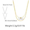 Choker CCGOOD Layered Necklace Thin Double Chain Necklaces Gold 18 K Plated Metal Texture Minimalist Jewelry For Women