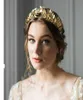 Akcesoria do włosów Europejska grecka bogini opaska na głowę metaliczne złoto liście gałąź koronna zespół ślub Tiara1308112