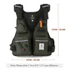 Mäns västar Män Professionell livjacka Buoyancy Suit Portable Fishing MultiCockets Waterproof Sea Justerable Vest 231018